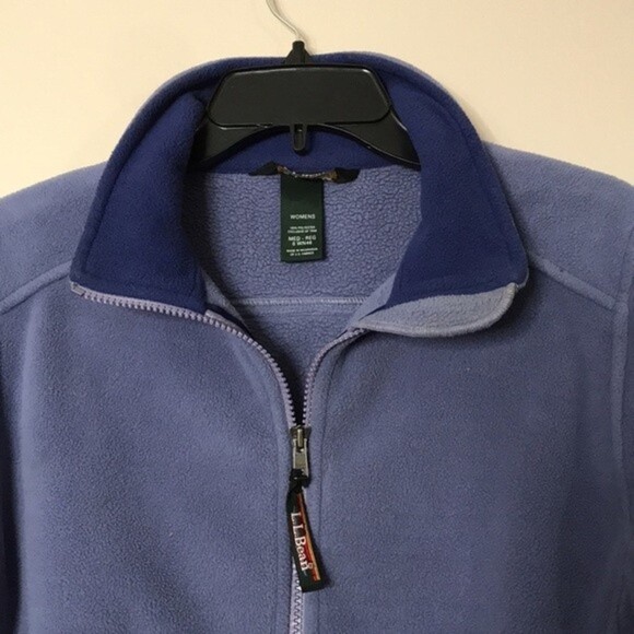 L.L. bean fleece zip up fall winter jacket with synch waist size medium - Picture 12 of 12